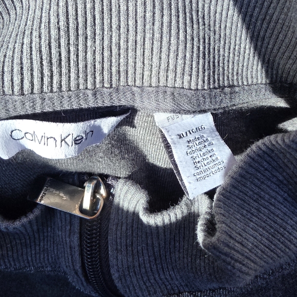 Calvin Klein Charcoal Gray Zip-Up Jacket Men's XL - Picture 2 of 3